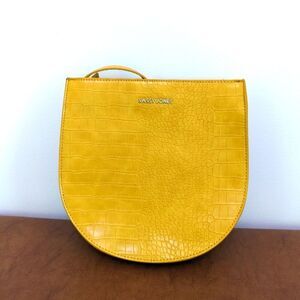 Sassy Jones Bianca Block Yellow Leather Crossbody Bag Adjustable Strap